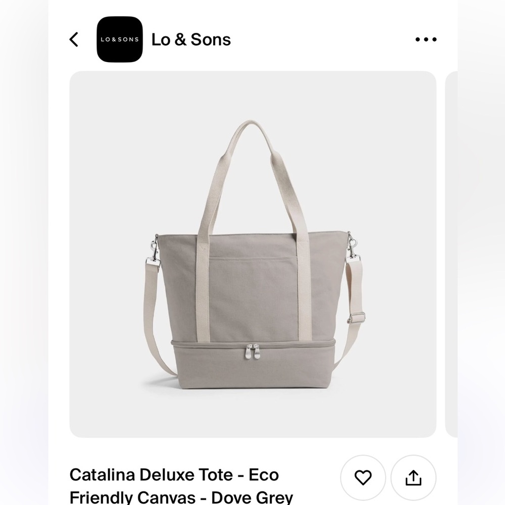 NEW Lo & Sons canvas diaper bag